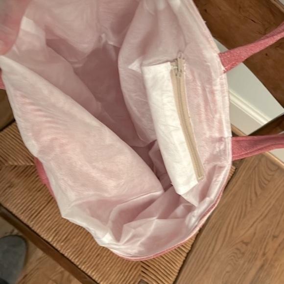 RLH Stripe Bag Red Natural Loom Weave Organic Cotton Travelin’ Light REwork NEW! - Picture 7 of 16